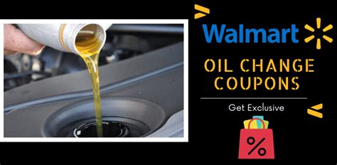 walmart auto oil change coupons.